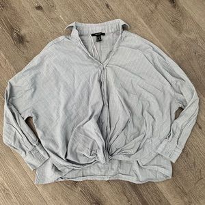 Forever 21 twist front button up shirt